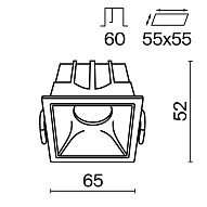 Встраиваемый светильник Technical DL043-01-10W4K-SQ-WB 500_191_2438253