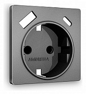 Накладка для розетки с заземлением и со шторками и 2хUSB type A и C Ambrella Volt ALFA AP6600 500_191_2306702