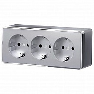 Розетка с заземлением и со шторками Werkel Gallant (серебряный) W5073106 500_191_2296565