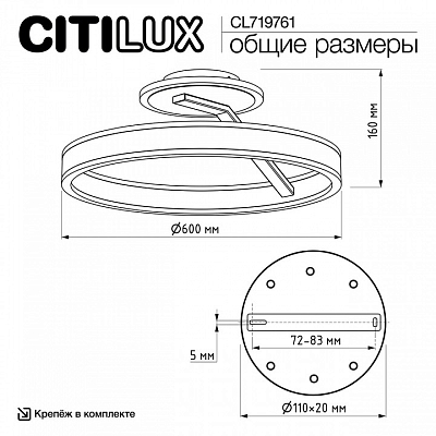 Светильник на штанге Citilux Дуэт CL719761 400_400_1694818