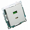 Розетка 2хUSB type A и C без рамки Stekker Катрин 50054 100_100_2160588