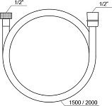 Душевой шланг 200 см, SatinFlex 913.02 250_100_2419834