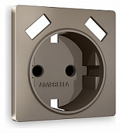 Накладка для розетки с заземлением и со шторками и 2хUSB type A Ambrella Volt ALFA AP6390 500_191_2306686