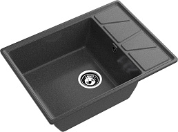 GRANFEST Мойка композит VERTEX, GF-V-680L, чаш+кр 680*500, графит 500_191_2920895