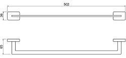 AQ4320MB ЛИБРА полотенцедержатель 450 мм, матовый черный 250_100_2412745