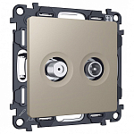 ТВ-розетка и SAT-розетка оконечная без рамки Ambrella Volt ALFA MA373310 250_100_Array