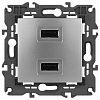 Розетка 2хUSB type A без рамки Эра Эра Elegance 14-4110-03 100_100_2400883