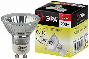 Лампа галогеновая Эра  GU10 35Вт 3000K GU10-JCDR (MR16) -35W-230V 500_191_3228224