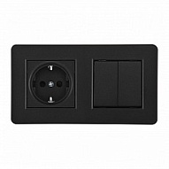 Блок с выключателями двухклавишными Arte Milano SET16-2 SET16-2-40-1-30-2 black 500_191_2306055