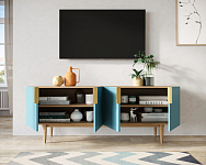 Комод под TV с четыремя дверками "Line" LN06/GR1/blue 250_100_1929873