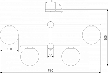 Люстра на штанге Eurosvet Marbella 60147/6 черный 250_100_1813386