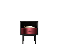 Тумбочка с нижним ящиком "Emerson" арт EM17/red/L 250_100_Array