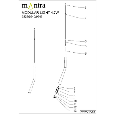 9366+9235 (8L) Подвесная люстра MANTRA BOOMERANG 400_400_3190956