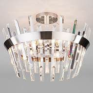 Светильник на штанге TK Lighting Steccato 10111/5 сатин-никель/прозрачный хрусталь Strotskis 500_191_3151096