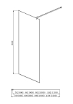 AQ WIW 09020BL Душевая перегородка Walk in с держателем 900x2000 профиль черный, стекло прозрачное 250_100_2407862