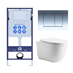 Set AQUATEK КЛАССИК cm (рама AQUATEK Standard INS-0000012 с звукоиз.прокладкой+крепеж KKI-0000002+кнопкаKDI-0000010+унитаз КЛАССИК AQ1112-00 с крышкой 250_100_Array