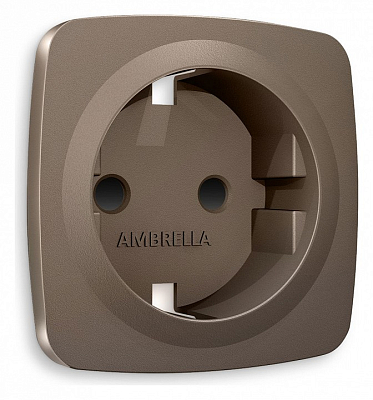 Накладка для розетки с заземлением и со шторками Ambrella Volt OMEGA OP6370 400_400_2192343