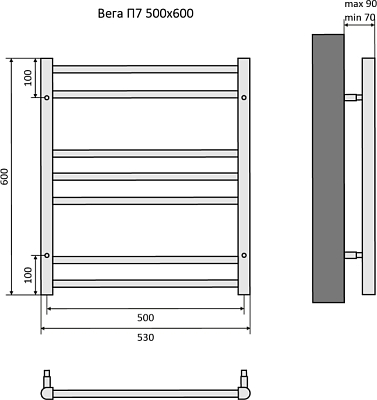 Вега П7 500х600 Полотенцесушитель Aquatek 400_400_2419596