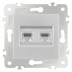 Розетка Ethernet RJ-45 без рамки Arte Milano am-203 203.45-2.silver 250_100_2166693