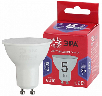 Лампа светодиодная Эра  GU10 5Вт 6500K LED MR16-5W-865-GU10 R 400_400_2887234