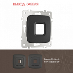 Розетка для вывод кабеля без рамки Arte Milano am-205 205.49-1.black 250_100_2167167