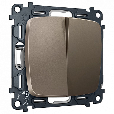 Выключатель перекрестный двухклавишный без рамки Ambrella Volt OMEGA MO633030 400_400_3231128