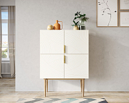 Малый комод с четырьмя дверками на высоких ножках "Line" LN13/GR1/beige 250_100_1929983