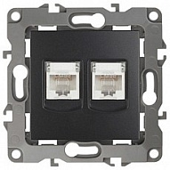 Розетка двойная Ethernet RJ-45 без рамки Эра Эра 12 12-3108-05 500_191_2393875