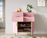 Большой комод с четырьмя ящиками и дверками "Line" LN17/GR1/pink 250_100_1930068