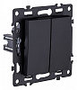 Выключатель проходной двухклавишный без рамки Kollinger Asthetik AS-005BK 100_100_3106818