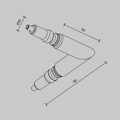 Комплектующие для систем освещения с токоведущими элементами Technical CA006EC-BS 400_400_847153