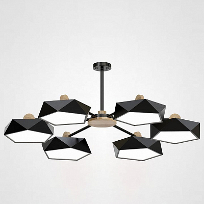 Люстра на штанге Imperiumloft Geometric Черная GEOMETRIC-CH01 400_400_2423195
