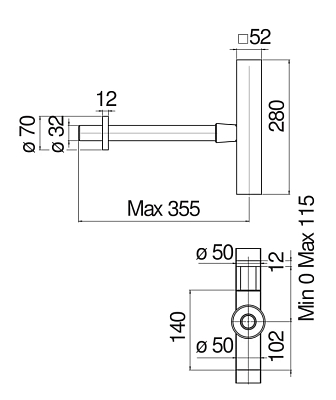 AV00102/3BM сифон, матовый черный 400_400_2414240