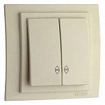Выключатель проходной двухклавишный Mono Electric Larissa 103-171723-111 250_100_Array