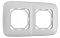 Рамка на 2 поста Arte Milano am-505.05 505.05-2.silver