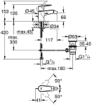 23331001 BauEdge New Смеситель для биде с донным клапаном, хром 250_100_1437895