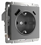 Розетка с заземлением и со шторками и USB Werkel графит матовый W1171764 250_100_Array
