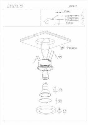 Встраиваемый светильник Denkirs DK3012 DK3012-AL 400_400_3149550