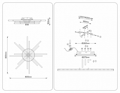 Люстра на штанге Ambrella Light COMFORT FL6276 400_400_2840509