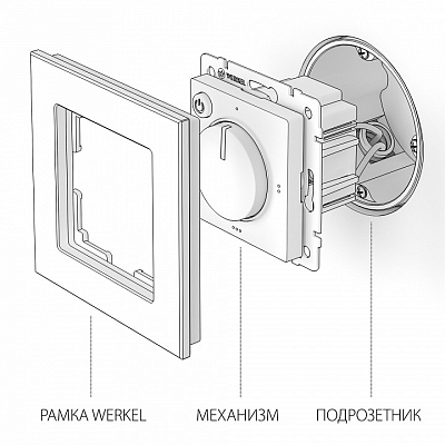 Терморегулятор электромеханический для теплого пола Werkel черный W1151108 400_400_2128351