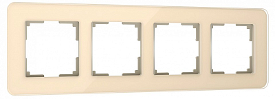 Рамка на 4 поста Werkel Elite (айвори, стекло) W0042443 400_400_2130002