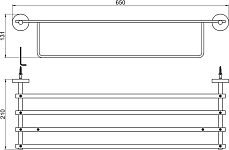 AQ4615MB БЕТТА полка для полотенец, матовый черный 250_100_2413283