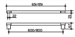 14901370800 PLAN Полотенцедержатель 800 мм, чёрный матовый 250_100_1436283