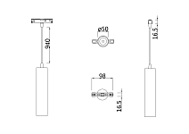 Трековый подвесной светильник Technical TR016-2-12W4K-W 250_100_2211231