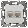 Розетка двойная Ethernet RJ-45 без рамки Эра Эра 12 12-3108-01 100_100_2393872