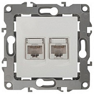 Розетка двойная Ethernet RJ-45 без рамки Эра Эра 12 12-3108-01 500_191_2393872