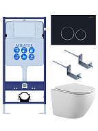 SET AQUATEK ЕВРОПА-020 4в1 (рама AQUATEK Standard INS-0000012 с клавишей KDI-0000020 и крепежом KKI-0000002+унитаз AQ1901-00 с тонким сиденьем sc) 500_191_3226823