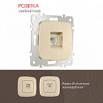 Розетка Ethernet RJ-45 без рамки Arte Milano am-205 205.45-1.shampan 250_100_2167112