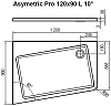 Поддон ASYMETRIC PRO 120x90 L 10° белый (СНИМАЕТСЯ С ПРОИЗВОДСТВА 2023г) 100_100_2420430