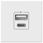 Розетка 2хUSB type A и C без рамки Elbi Eleсtriс Moda Vox 611-040232-335 250_100_2195844